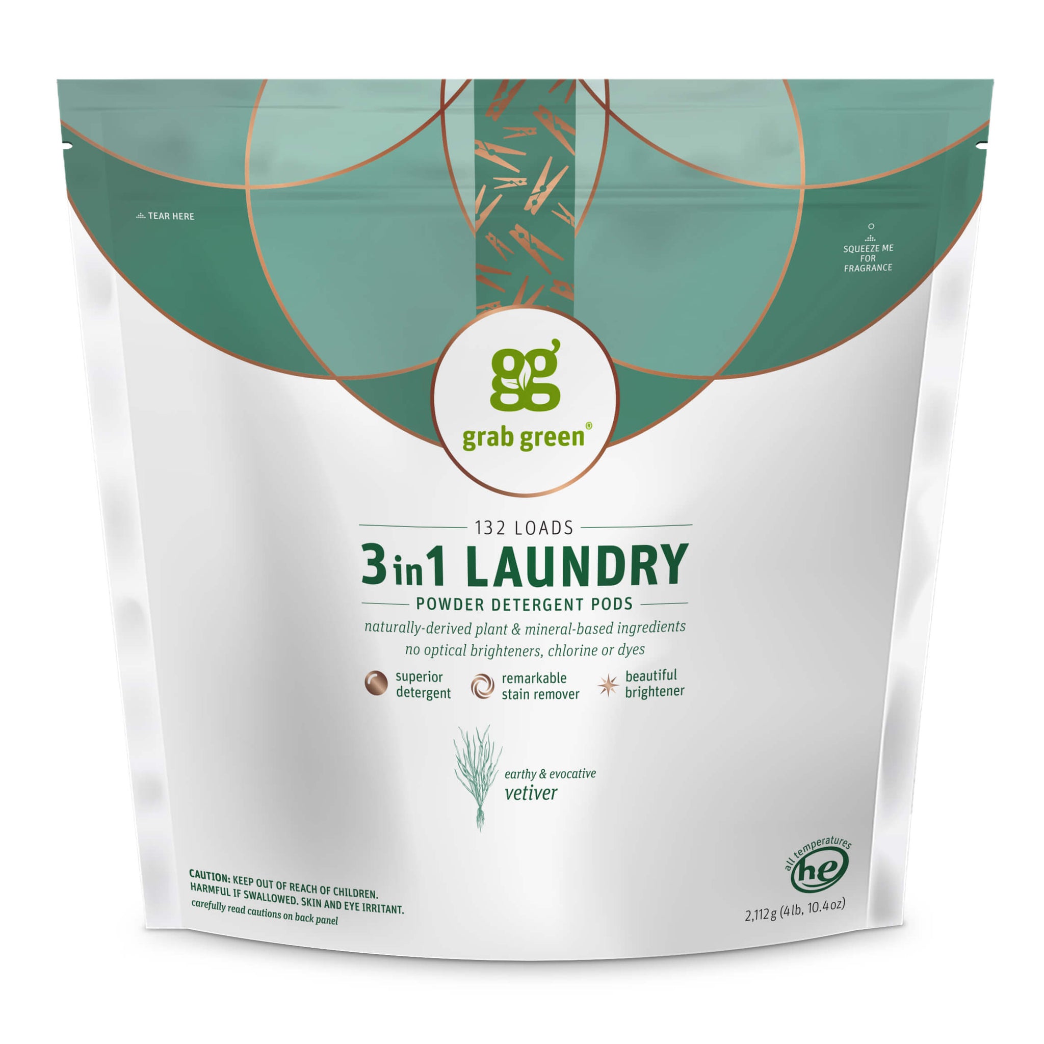 Grab Green Classic Laundry Dryer Sheets - 2 Pack - Vetiver